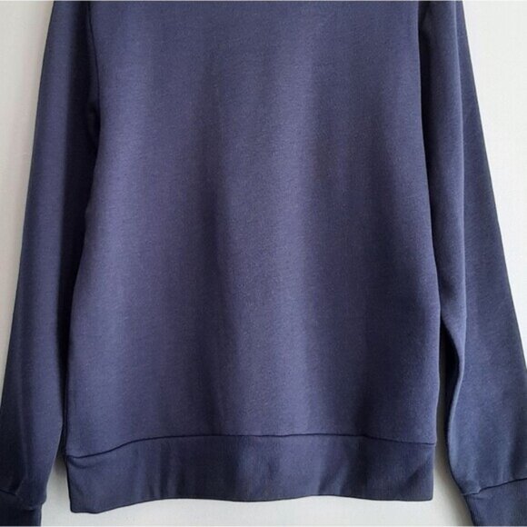 OLD NAVY Santa Claus Festive Decal Crewneck Pullover Sweatshirt Navy Blue Sz S - Picture 8 of 11